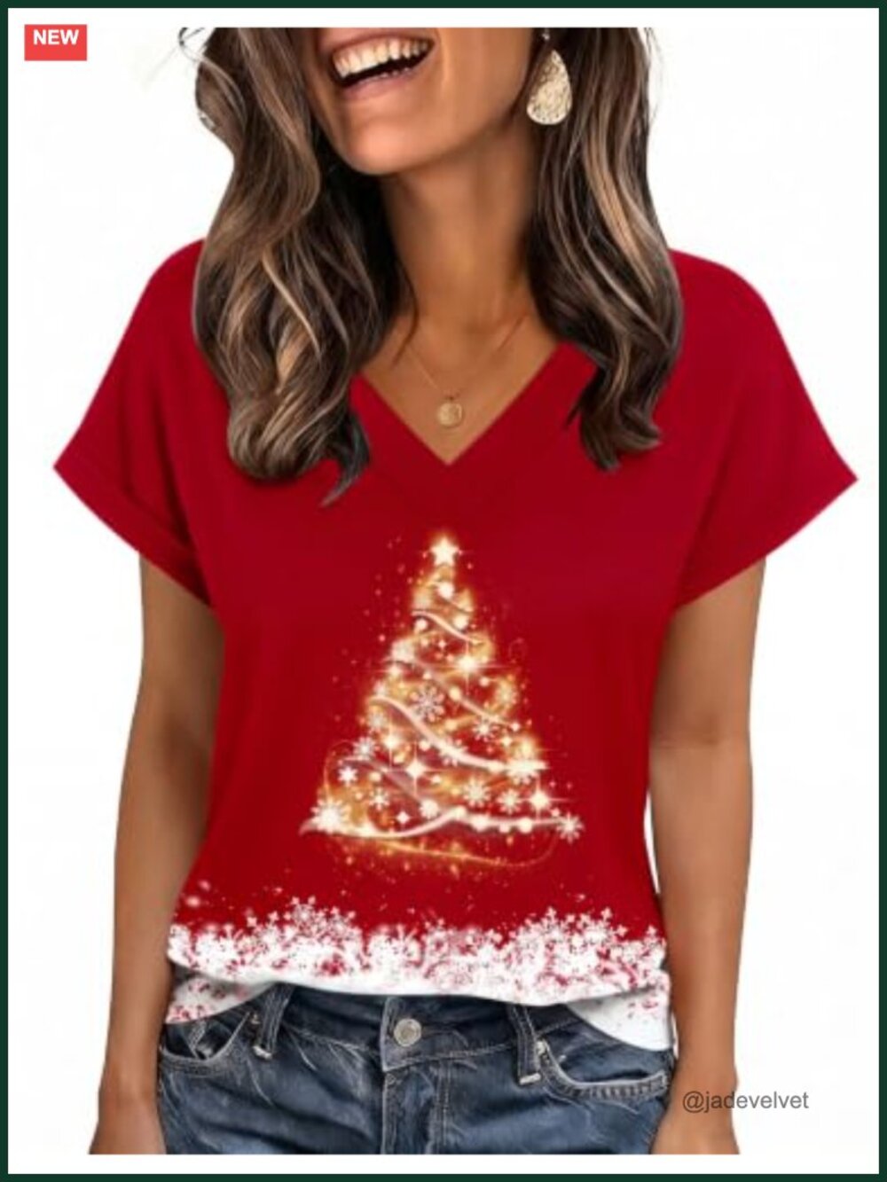 Women's V-Neck Short Sleeve Blouse 95% Polyester 5% Spandex